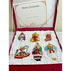 Old World Christmas Child's First Keepsake Handblown Glass Set 6 Boxed